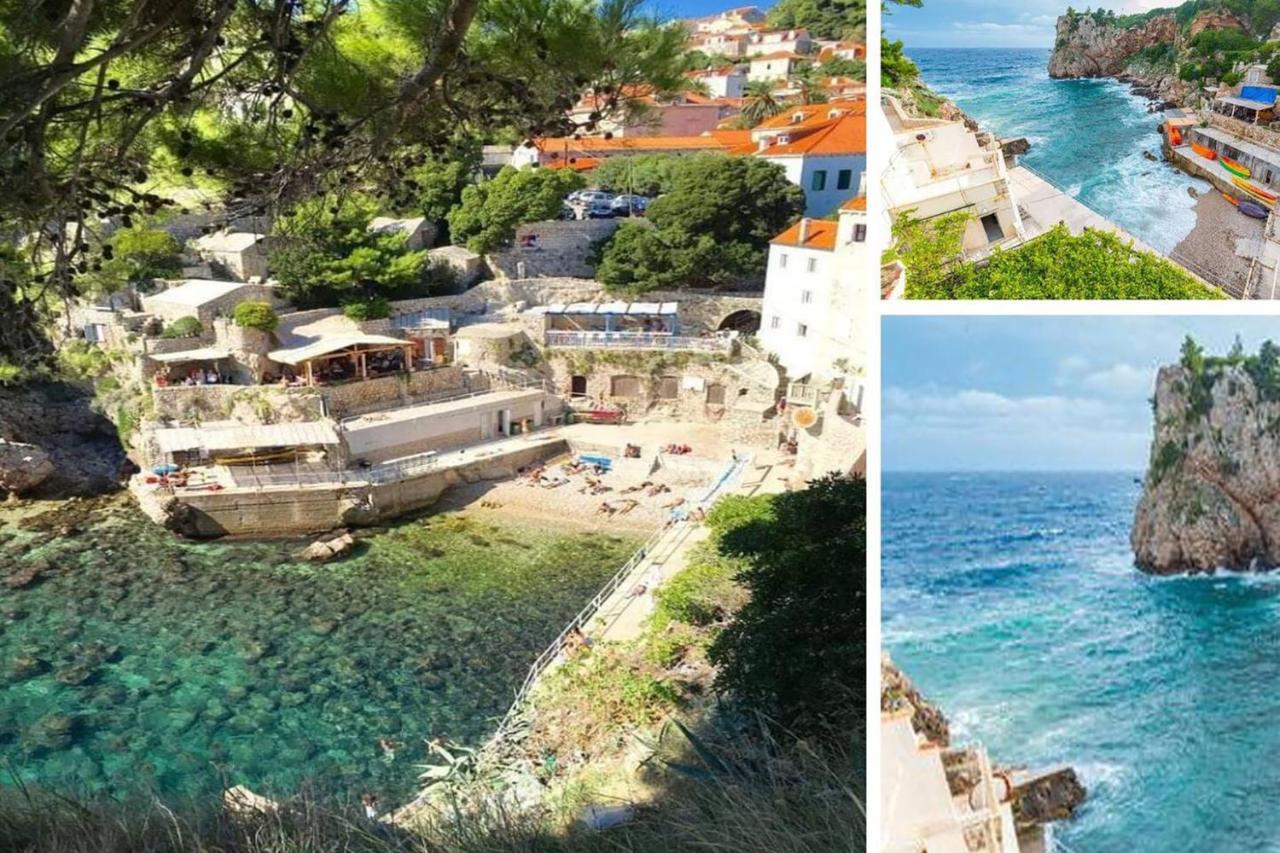 Mediteran With Garden Next To Beach And Old Town Dubrownik Zewnętrze zdjęcie